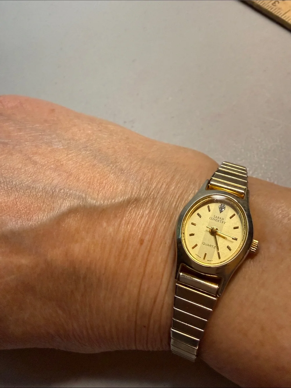 Sarah Coventry Two-Tone Gold and Silver Ladies Quartz Watch